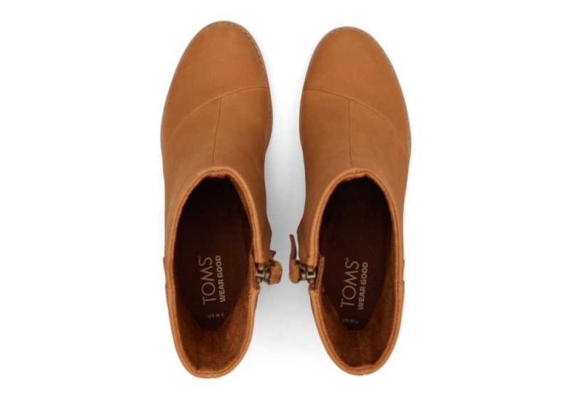 Toms Evelyn Tan Leder Absatz Braun | 1768FVCHG