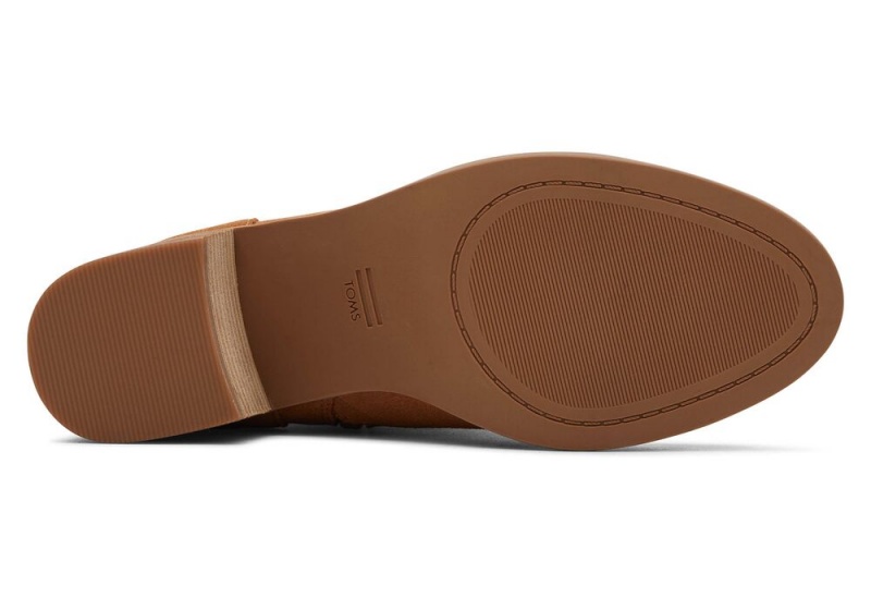 Toms Evelyn Tan Wildleder Spitze-Up Absatz Braun | 4782MWEFK