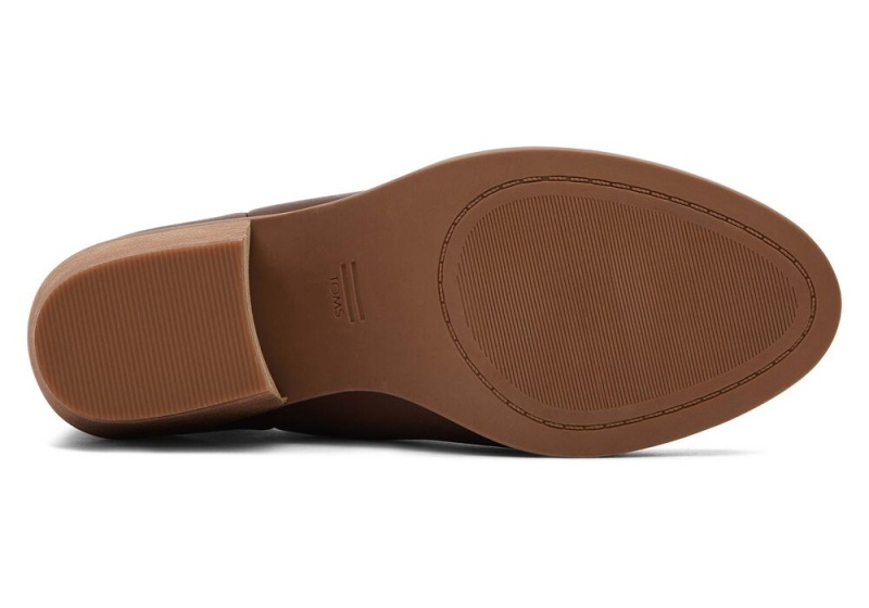 Toms Everly Chestnut Leder Cutout Absatz Braun | 6548JBFKI