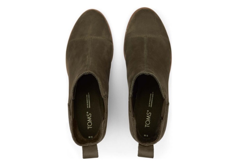 Toms Everly Olive Nubuk Absatz Olivgrün | 1879YORPZ