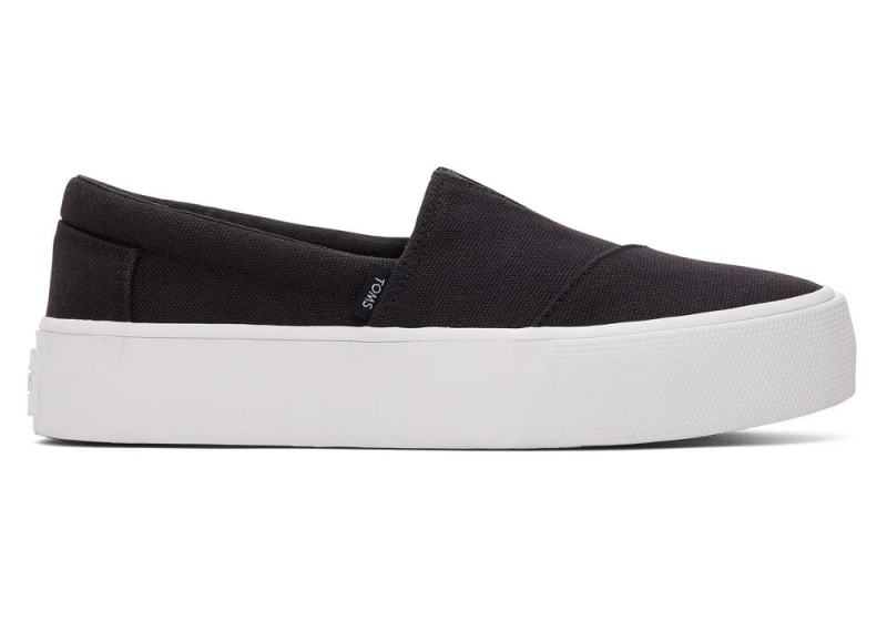 Toms Fenix Plattform Canvas Schwarz | 1695MQWJI