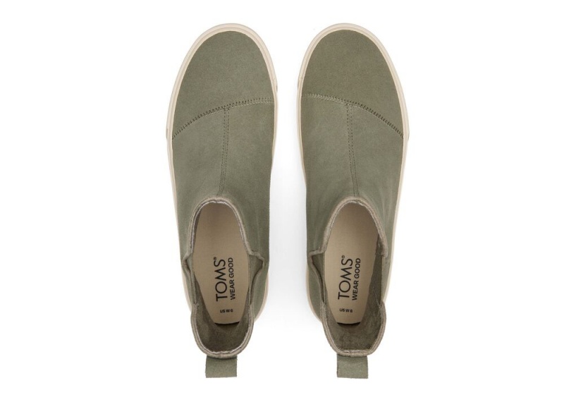 Toms Fenix Plattform Chelsea Vetiver Wildleder Grau | 1786DCVSM