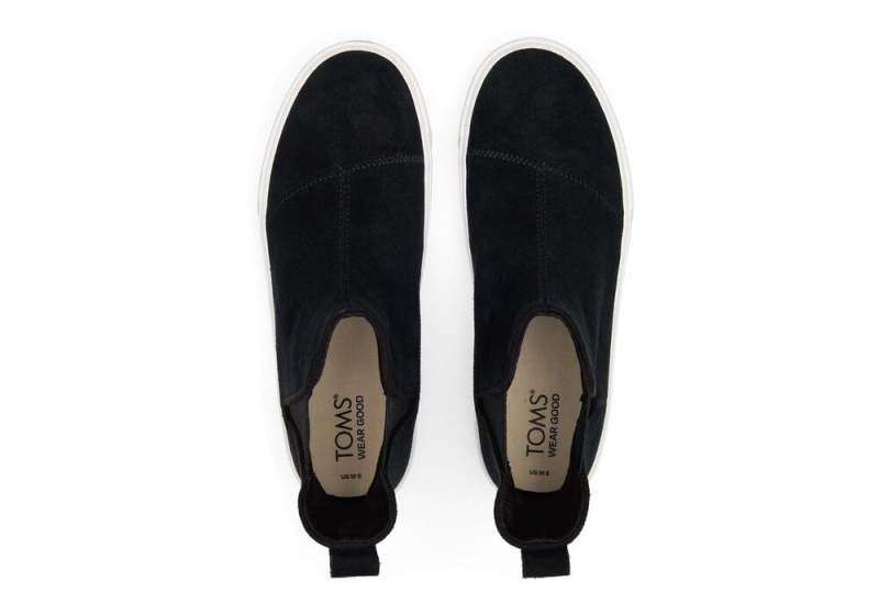 Toms Fenix Plattform Chelsea Wildleder Schwarz | 7659KEDAX