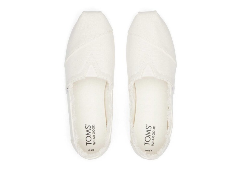 Toms Fringed Canvas Weiß | 0285FPKCB