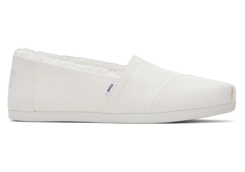 Toms Fringed Canvas Weiß | 0285FPKCB