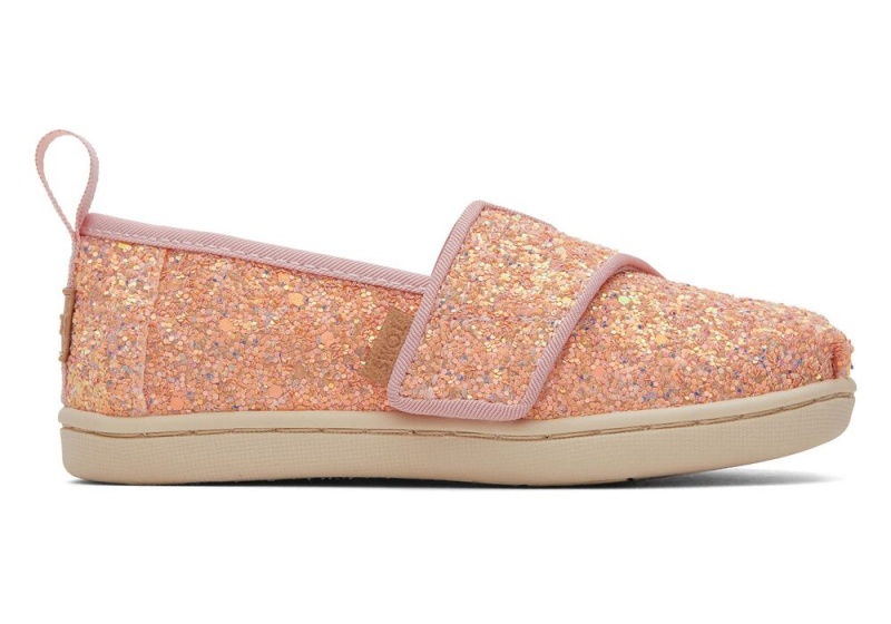 Toms Glitter Toddler Shoe Rosa | 7346VUAWQ