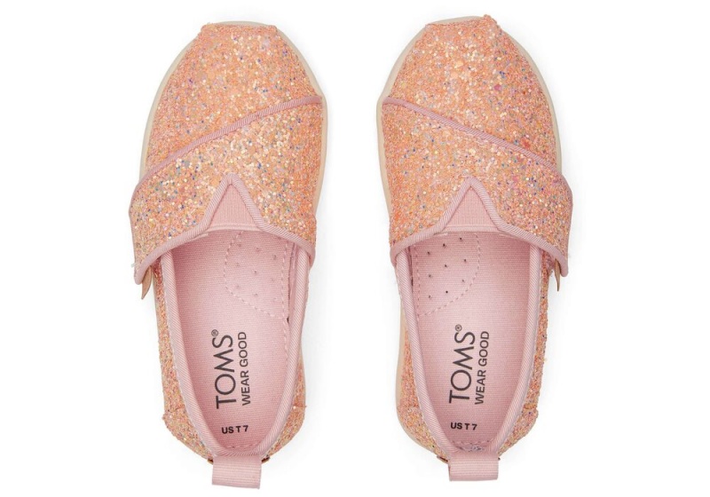 Toms Glitter Toddler Shoe Rosa | 7346VUAWQ