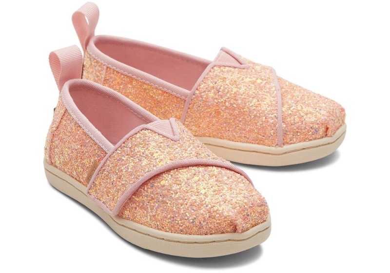 Toms Glitter Toddler Shoe Rosa | 7346VUAWQ