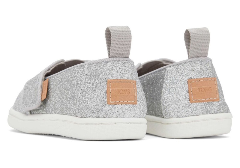 Toms Glitter Toddler Shoe Silber | 9450MOZWC