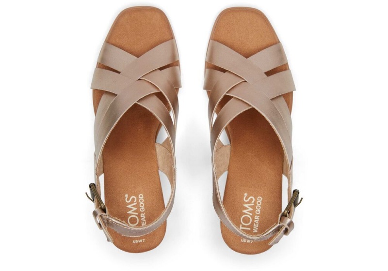 Toms Gracie Leder Gold | 7618NAEJD