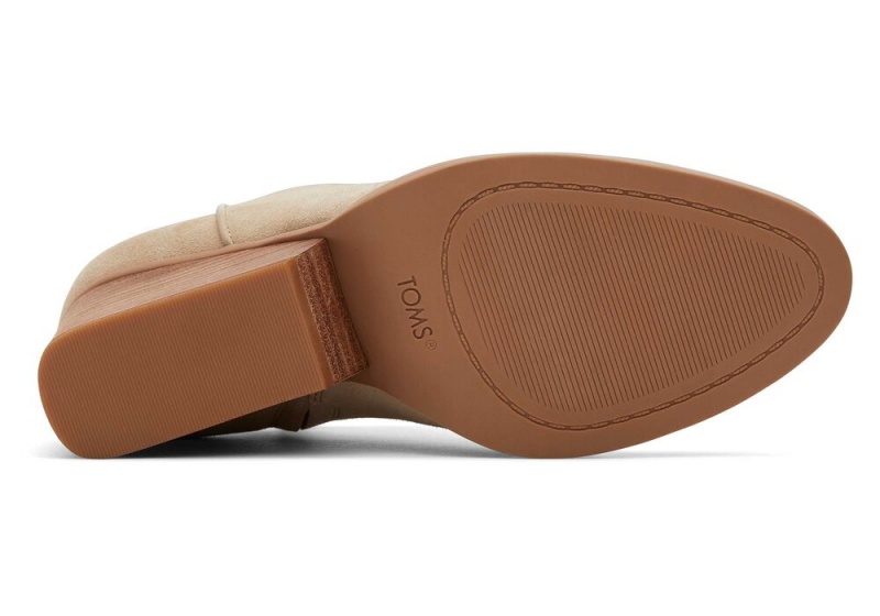 Toms Hadley Wildleder Absatz Beige | 2394ZSTQR