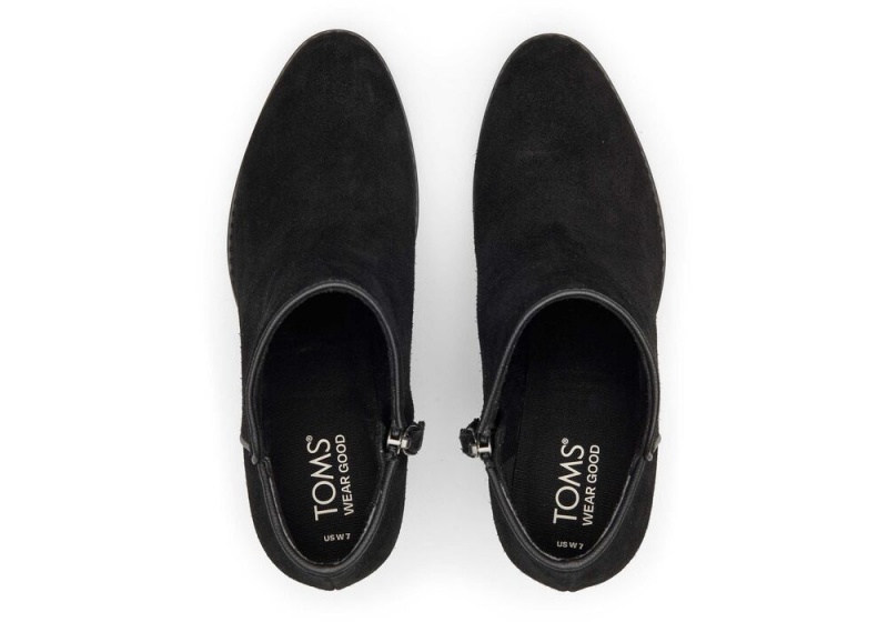 Toms Hadley Wildleder Absatz Schwarz | 9560DJFKY