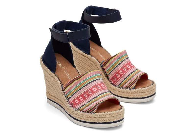 Toms Hmong Tapestry Marisol Wedge Mehrfarbig | 1296BQAJS