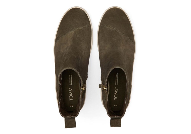 Toms Jamie Olive Wildleder Olivgrün | 5931IGASQ