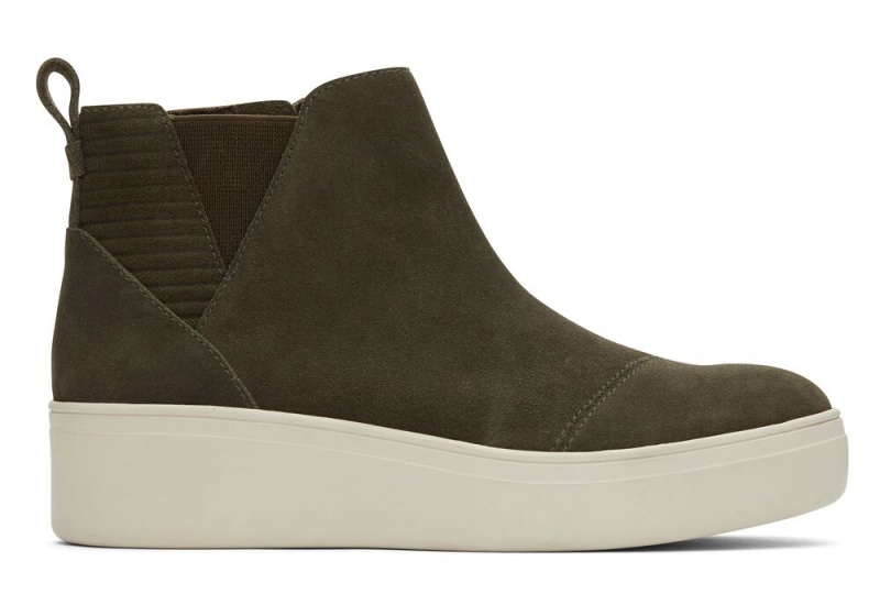 Toms Jamie Olive Wildleder Olivgrün | 5931IGASQ