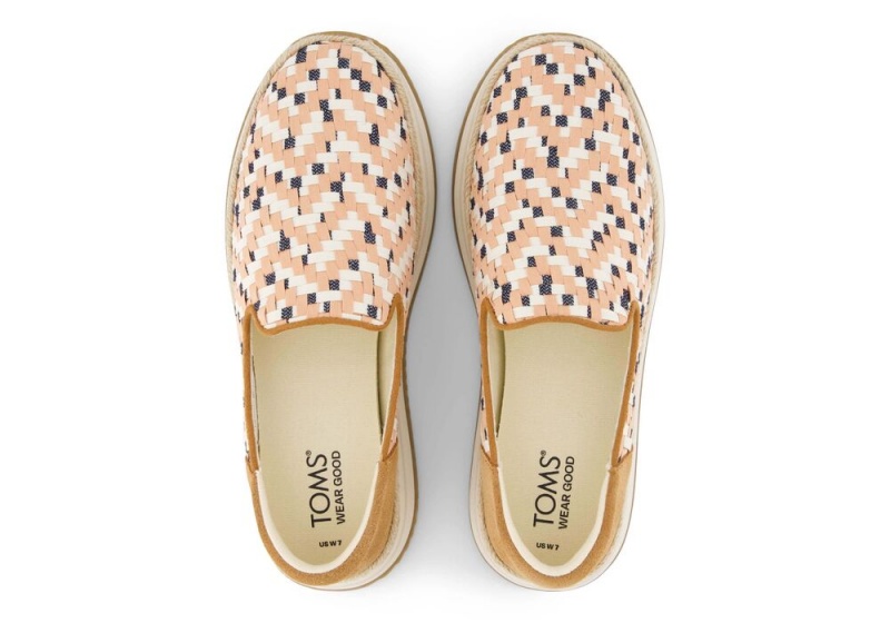 Toms Jocelyn Tan Denim Blau Orange | 4572SQBWF