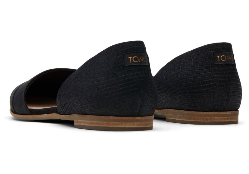 Toms Jutti D'Orsay Embossed Schwarz | 2194QZUPI