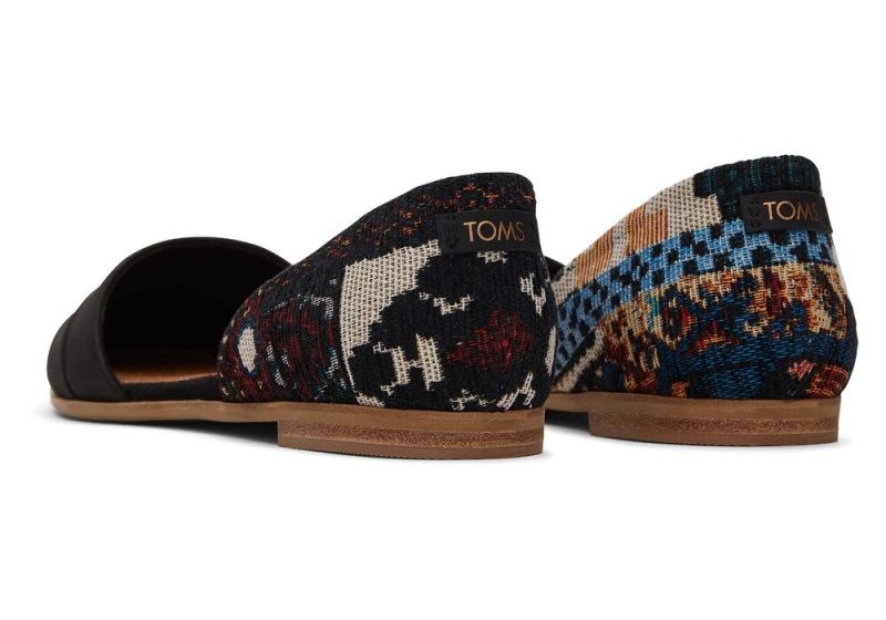 Toms Jutti D'Orsay Global Woven Schwarz | 9364RNBKU