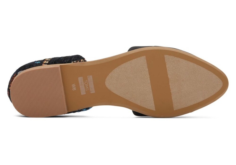 Toms Jutti D'Orsay Global Woven Schwarz | 9364RNBKU