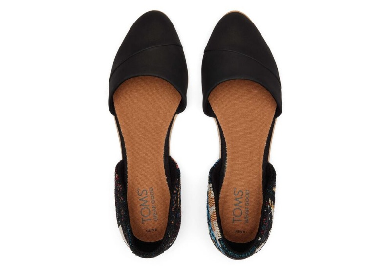 Toms Jutti D'Orsay Global Woven Schwarz | 9364RNBKU