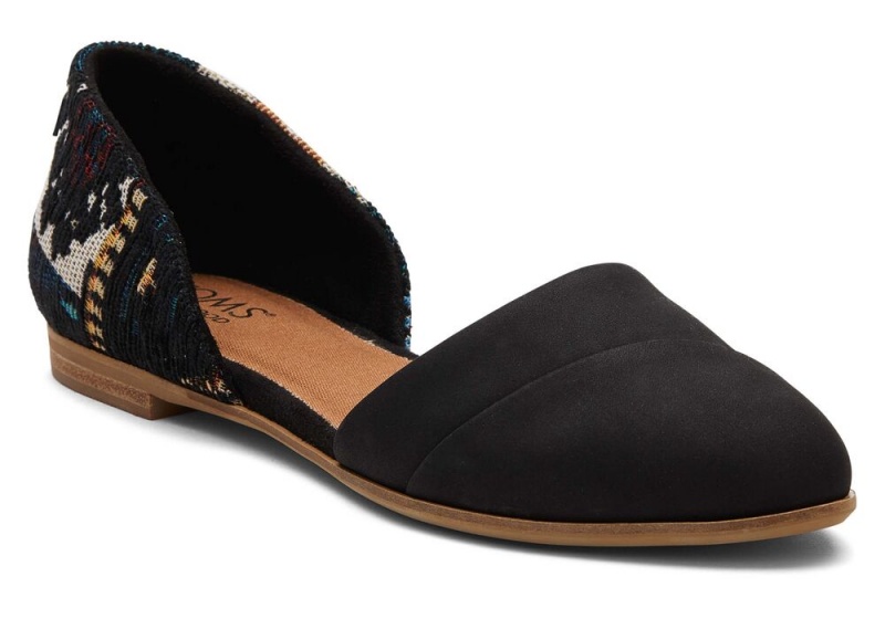 Toms Jutti D'Orsay Global Woven Schwarz | 9364RNBKU