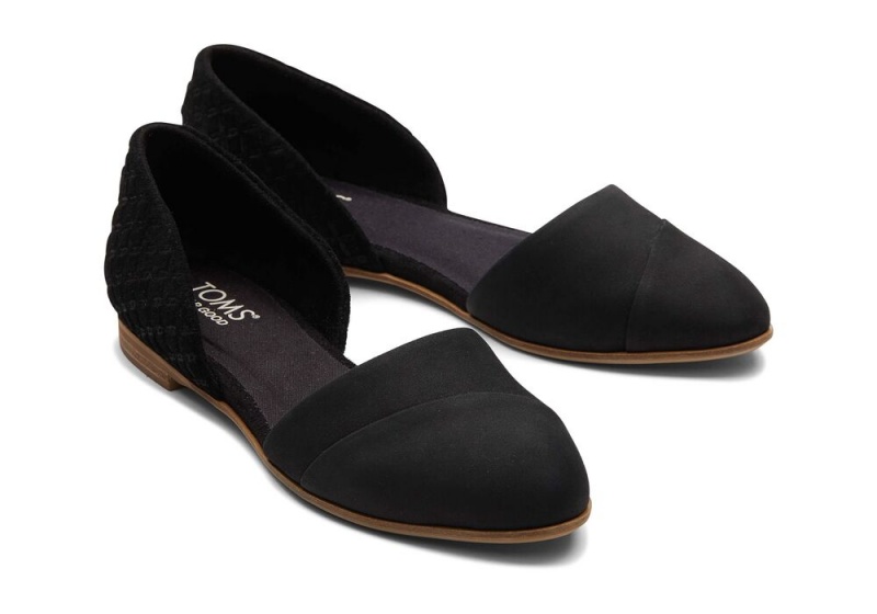 Toms Jutti D'Orsay Leder Schwarz | 8573HMGKU