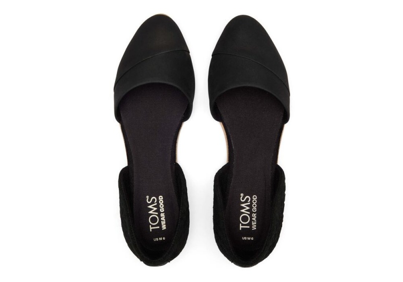 Toms Jutti D'Orsay Leder Schwarz | 8573HMGKU