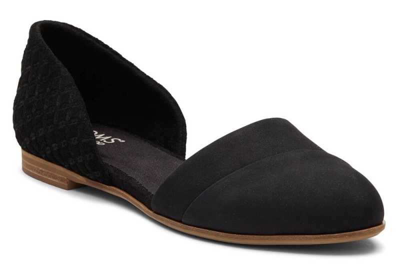 Toms Jutti D'Orsay Leder Schwarz | 8573HMGKU