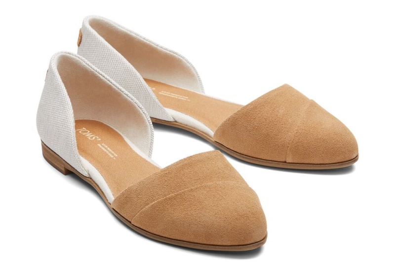 Toms Jutti D'Orsay Tan Wildleder Leder Beige Braun | 9230DRCAL