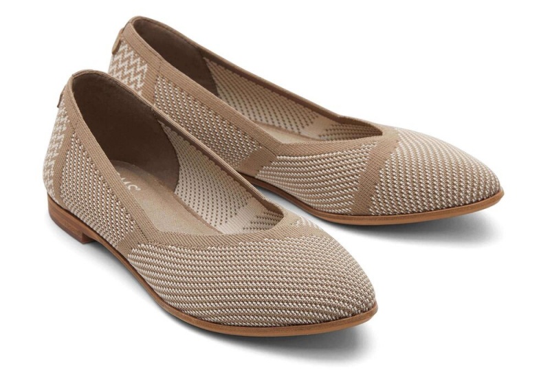 Toms Jutti Neat Taupe Knit Tiefesgrau | 6817HPVGI