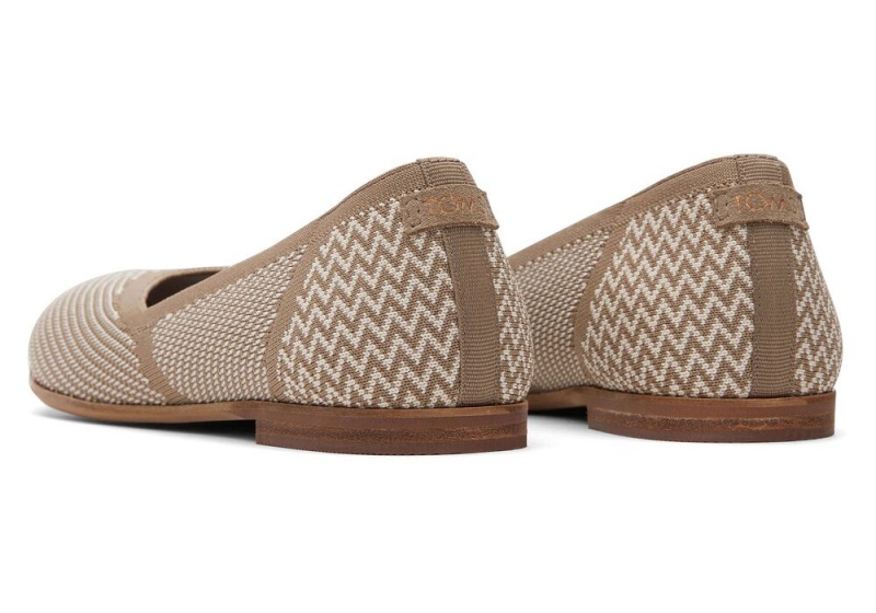 Toms Jutti Neat Taupe Knit Tiefesgrau | 6817HPVGI