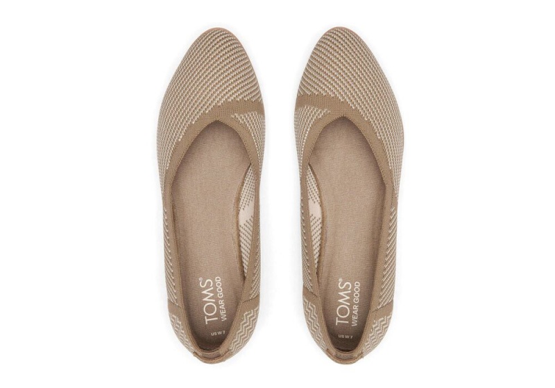 Toms Jutti Neat Taupe Knit Tiefesgrau | 6817HPVGI