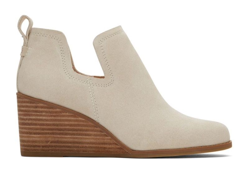 Toms Kallie Beige Wildleder Wedge Beige | 7918CPGMZ