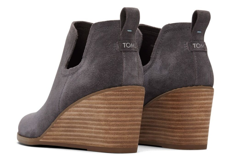 Toms Kallie Wildleder Wedge Grau | 7253COMKZ