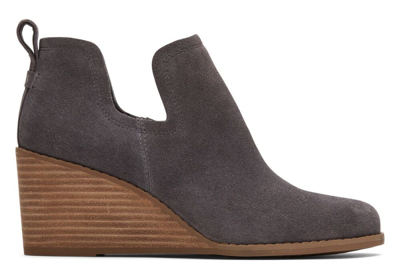 Toms Kallie Wildleder Wedge Grau | 7253COMKZ