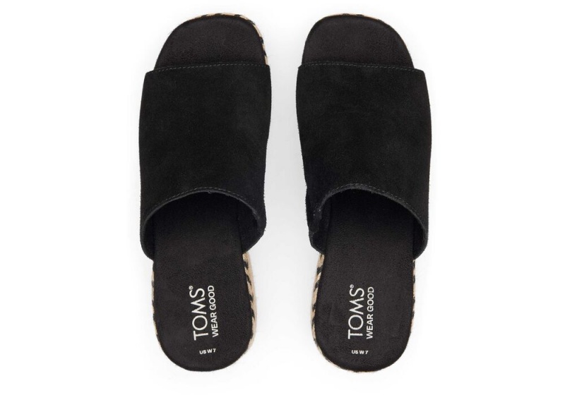 Toms Laila Mule Wildleder Schwarz | 4510VKMFB