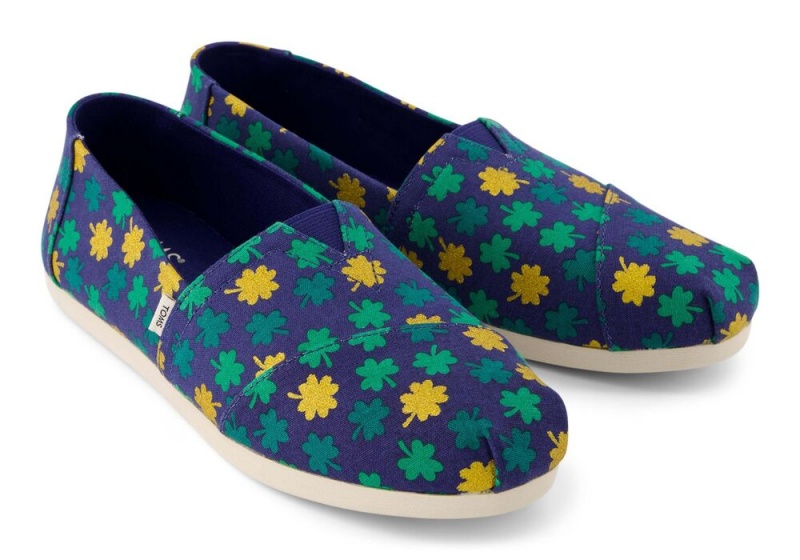 Toms Lucky Shimmer Clovers Blau | 7540JIPXT