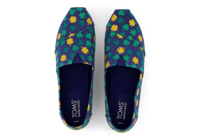 Toms Lucky Shimmer Clovers Blau | 7540JIPXT