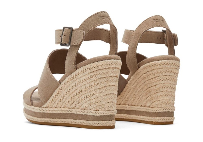 Toms Madelyn Taupe Wildleder Silber | 9473IGMYC