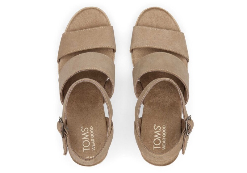 Toms Madelyn Taupe Wildleder Silber | 9473IGMYC