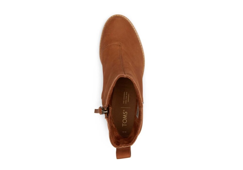 Toms Marina Tan Leder Absatz Braun | 0913XSYPA