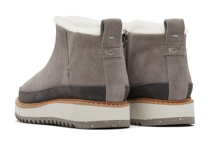 Toms Marlo Wasser Resistant Faux Fur Grau | 1625UWJXK