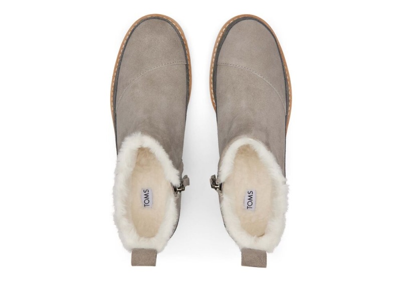 Toms Marlo Wasser Resistant Faux Fur Grau | 1625UWJXK