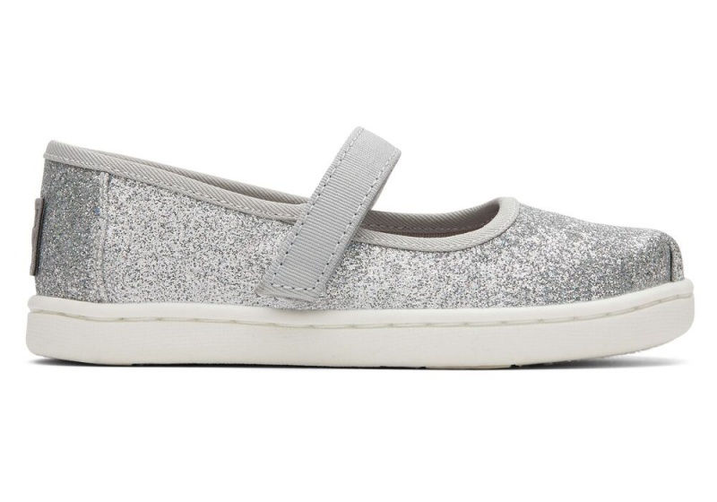 Toms Mary Jane Toddler Shoe Silber | 6401RKSAO