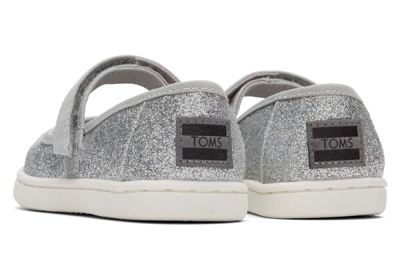 Toms Mary Jane Toddler Shoe Silber | 6401RKSAO