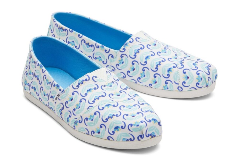 Toms Mediterranean Flowers Blau Navy | 6412PMYHL