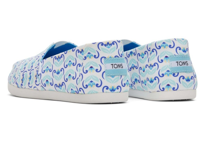 Toms Mediterranean Flowers Blau Navy | 6412PMYHL