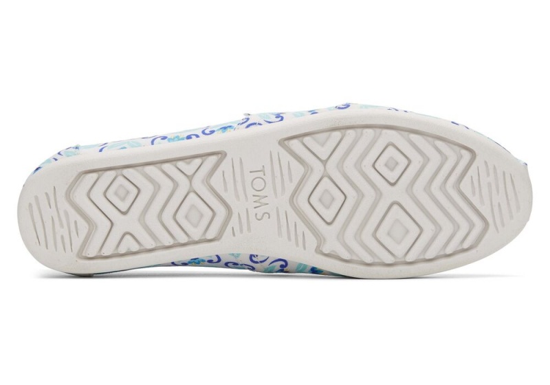 Toms Mediterranean Flowers Blau Navy | 6412PMYHL