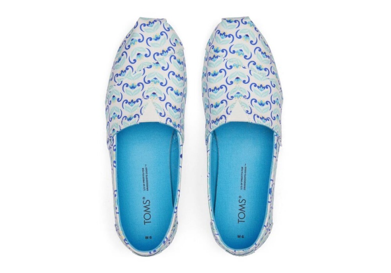 Toms Mediterranean Flowers Blau Navy | 6412PMYHL