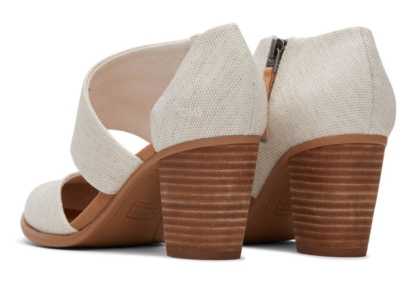 Toms Milan Closed Kappe Heel Beige | 5372NLJXQ